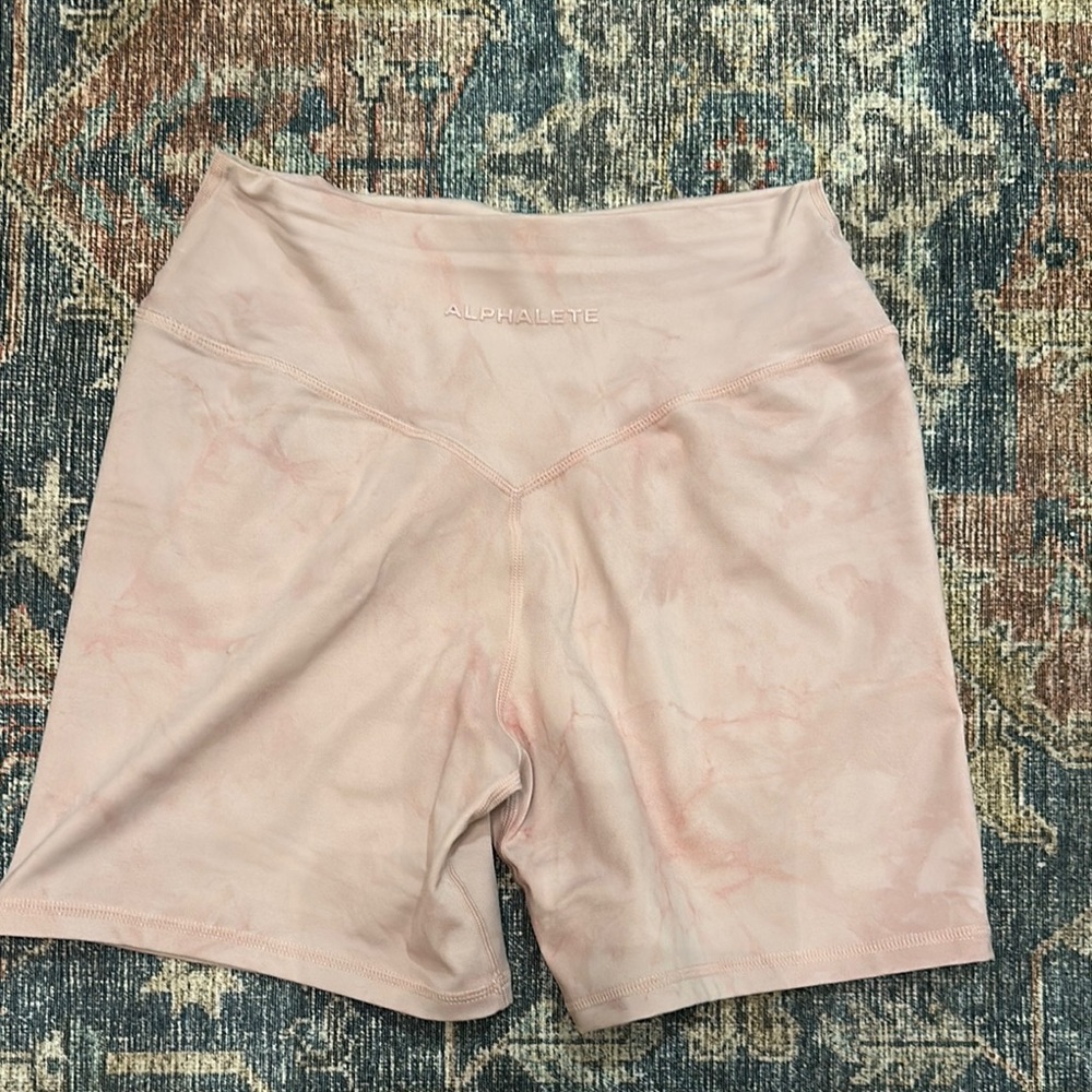 Alphalete Women's Pink Shorts Blossom pink space dye